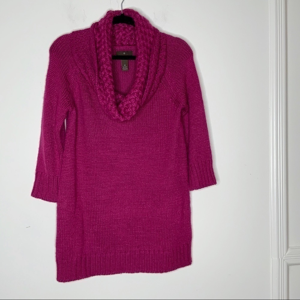 FENN WRIGHT MANSON burgundy cowl neck sweater. M